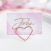 10 Supports pour marque-place coeur - Rose Gold