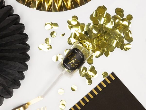 Canon à confettis dorés-Push pop