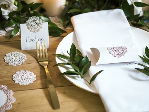 boite à dragées dentelle-rosace