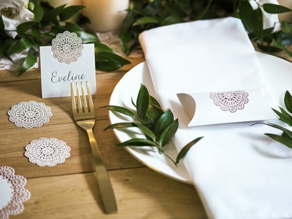 boite à dragées dentelle-rosace