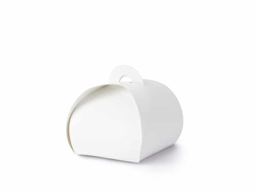 contenant à dragées blanc à anse