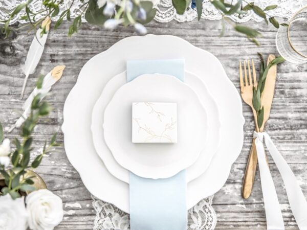 boite a dragées branche doré