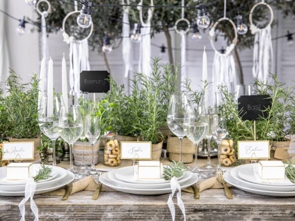 Boite a dragees blanc et or