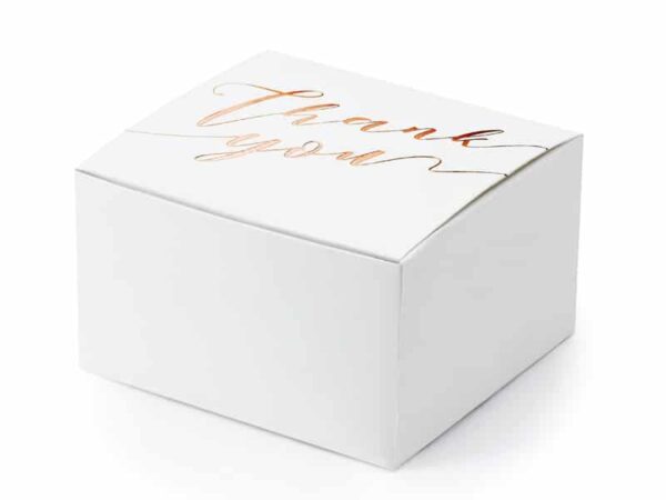 Contenant à dragées-Thank you- Rose gold-Lot de 10