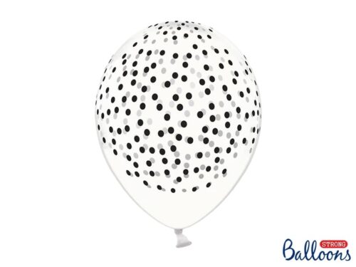 ballon blanc -pois noir dinosaure