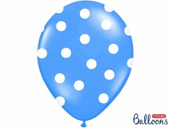 Ballon bleu marine à pois blanc