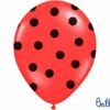 ballon rouge-pois noirs
