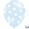 ballon bleu ciel-pois blancs
