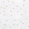 Serviettes en  papier blanc à pois dorés