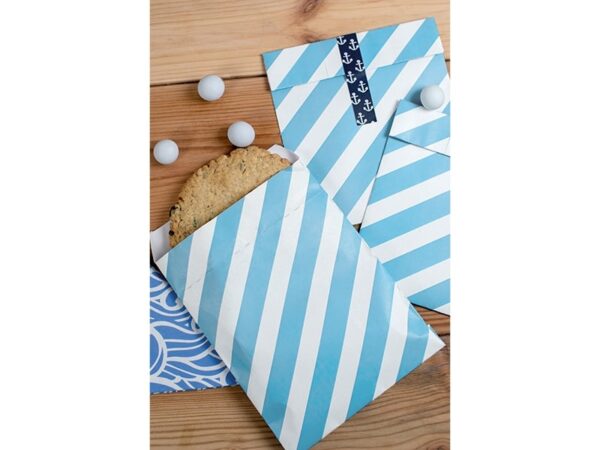 Pochette en papier thème mer - Lot de 6