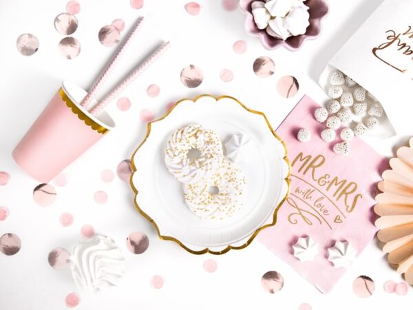 Assiette vintage - Blanc/Or - Lot de 6