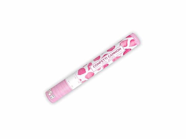 canon à confettis pétales roses rose