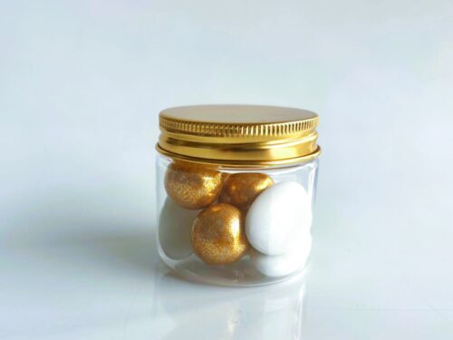 pot a dragees couvercle or