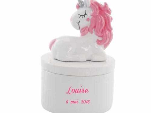 Boite à dragées Licorne - Céramique