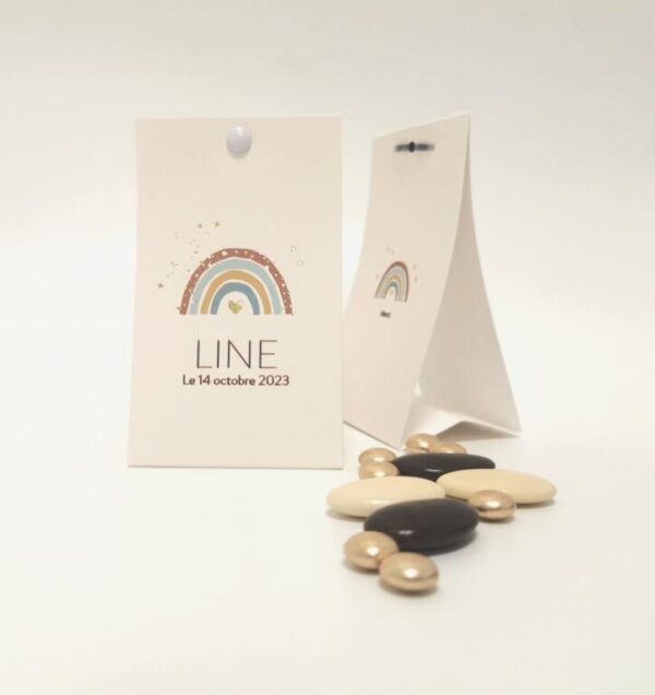 Boite à dragées Nude Arc en Ciel - Personnalisable