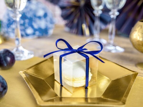 Boite à dragées cube -Transparent - 5cm - Lot de 10