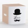 Boite à dragées moustache - cube