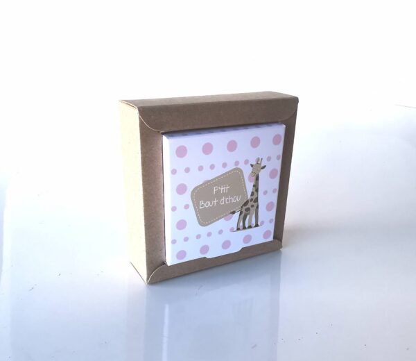 boite à dragées girafe rose