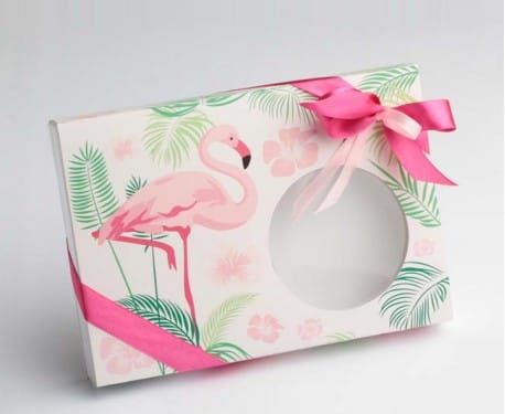 boite à dragées léa mini flamand rose