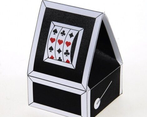 Boite à dragées casino - Machine à sous - Lot de 10