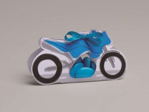 boite a dragees-moto-bleu