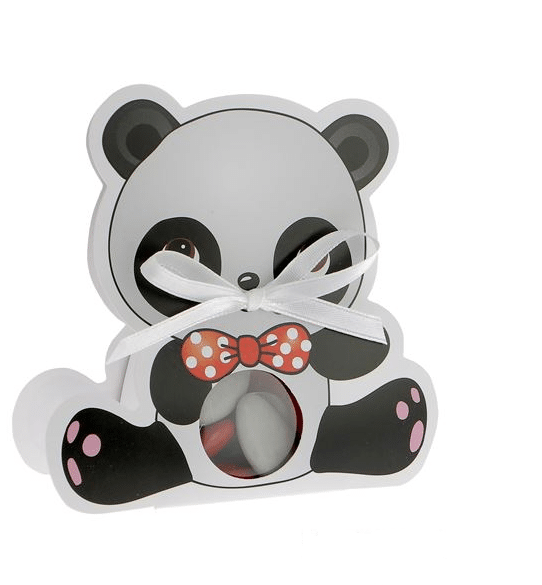 Contenant à dragées - Bébé Panda - Lot de 6