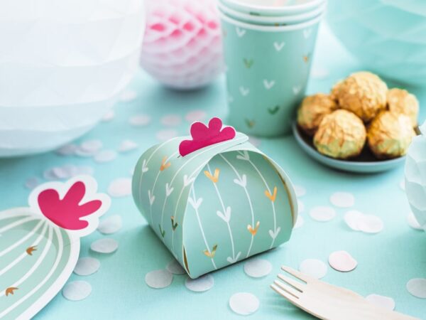 boite dragee vert d'eau theme tropical