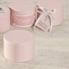 boite dragées métal rose poudré