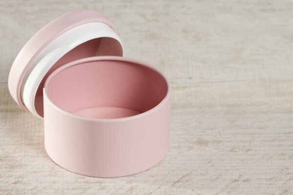 boite dragées métal rose poudré