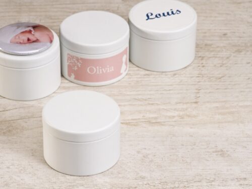 boite-ronde-metallique- dragees blanche