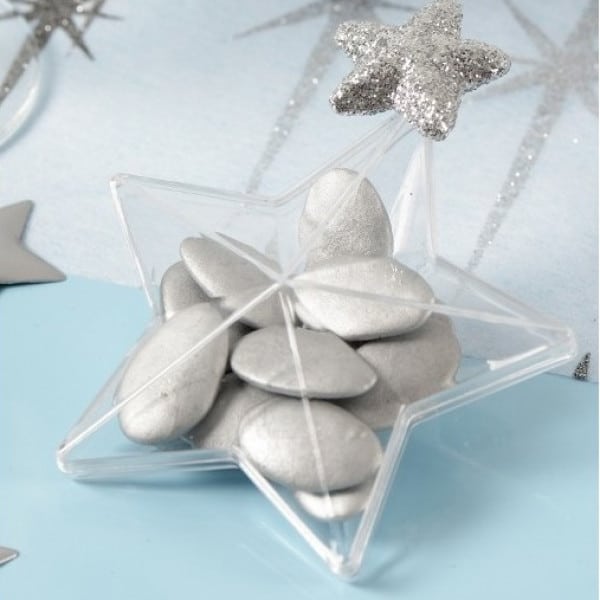 contenant dragees etoile plexi deco bapteme