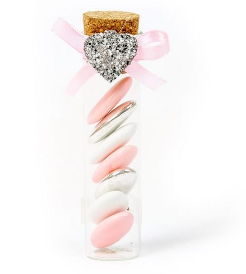 Eprouvette dragées en verre 10 cm