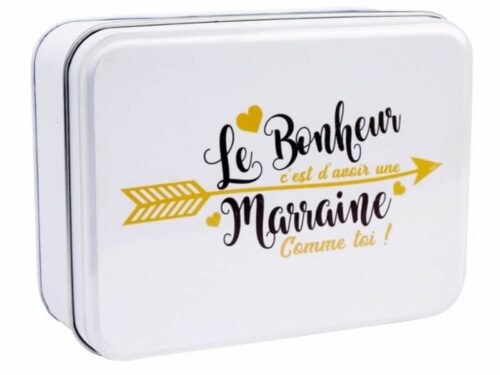 cadeau marraine boite en metal