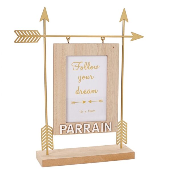 Cadre photo fleche or parrain Cadeau parrain bapteme