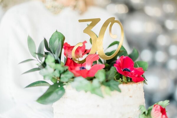 cake topper 30 ans or
