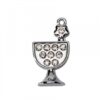 déco communion argent calice pendentif