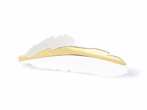 carte de table en forme de plume