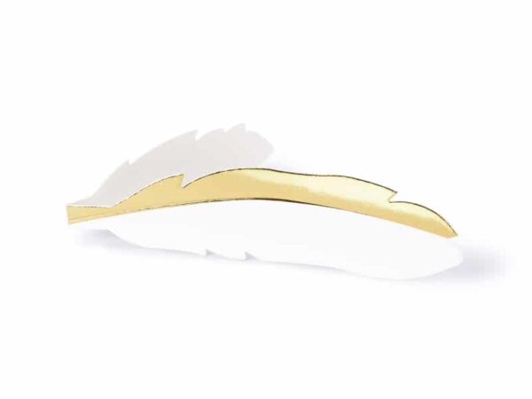 carte de table en forme de plume