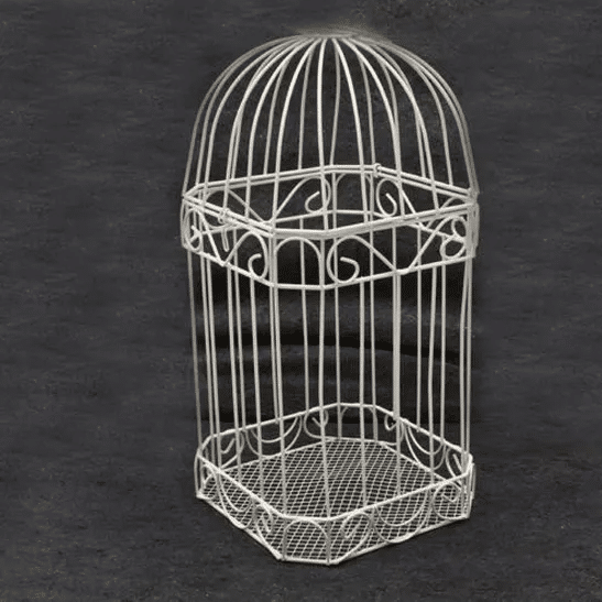 centre de table cage a oiseaux urne