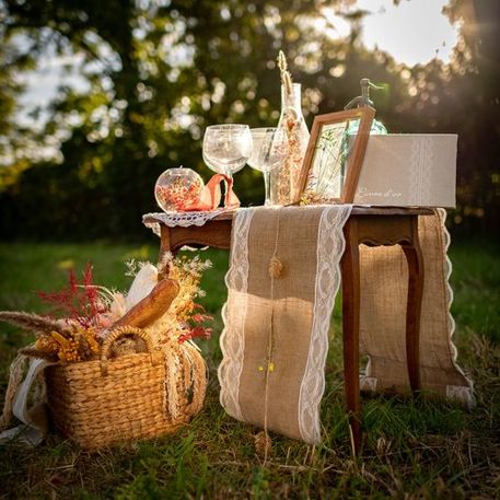 chemin de table bordure dentelle