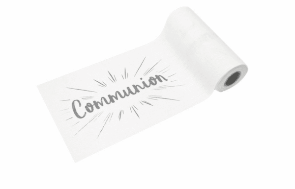 chemin de table communion argent