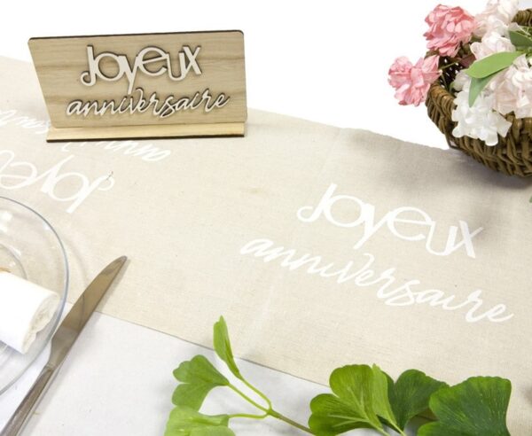 chemin de table anniversaire