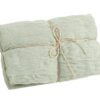 chemin_de_table_mariage_vert_sauge_cheesecloth gaz de coton