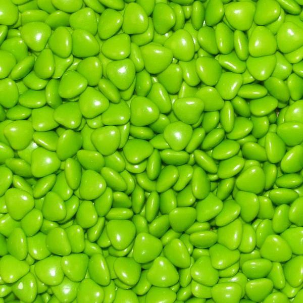dragées cœur vert anis