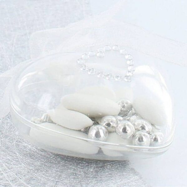 Coeur transparent dragées - Plexi