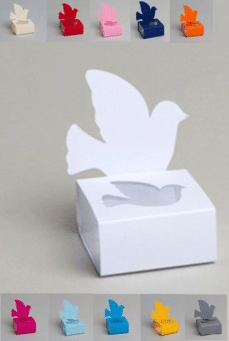 Boite a dragees colombes