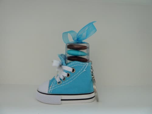 Porte clés basket bleu turquoise