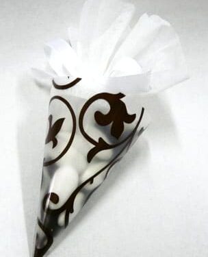 contenant dragees arabesque noir