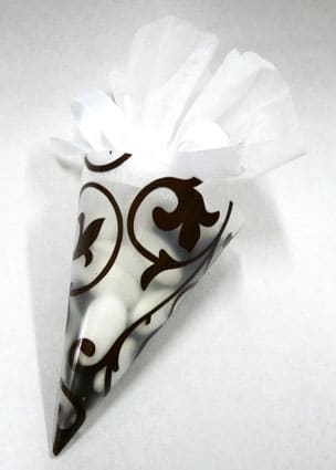 contenant dragees arabesque noir