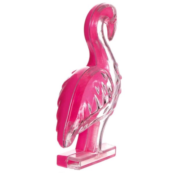 contenant dragees flamant rose en plexi theme tropical